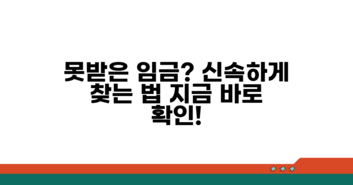 미지급된 임금, 신속하게 받는 법