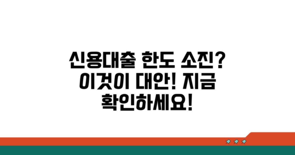 신용대출 한도 소진 후 대안은?