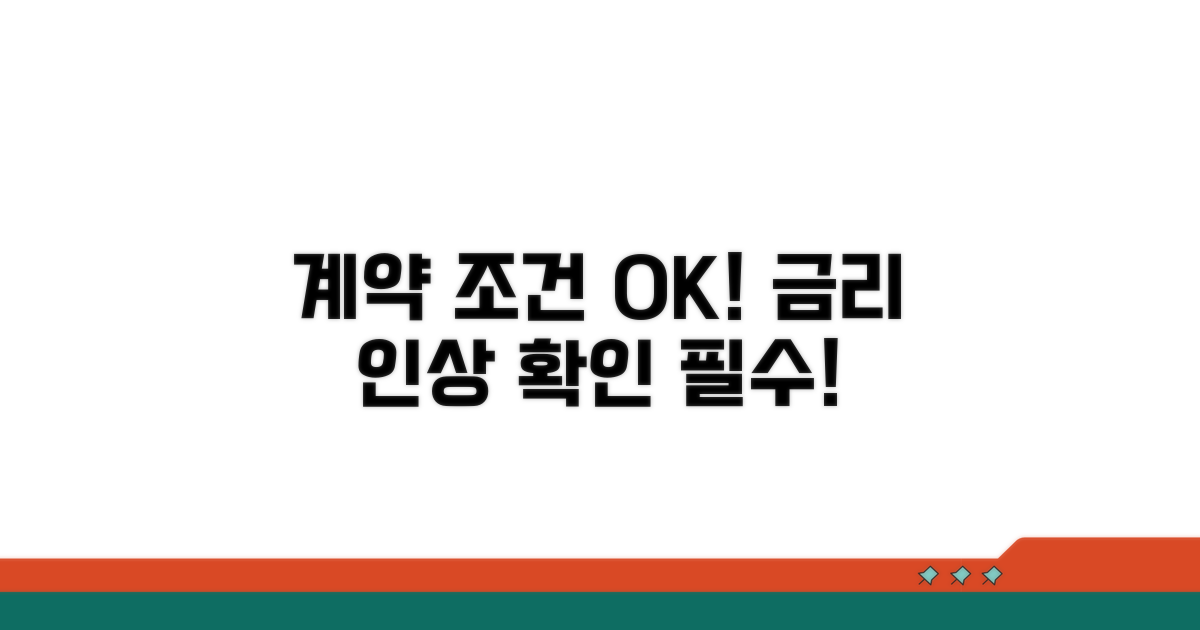 계약 조건 확인, 금리 인상 여부