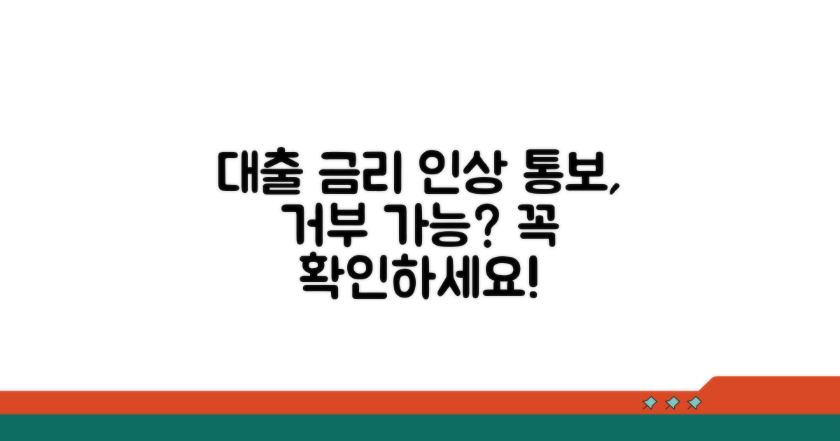 대출 금리 인상 통보, 거부 가능한가요