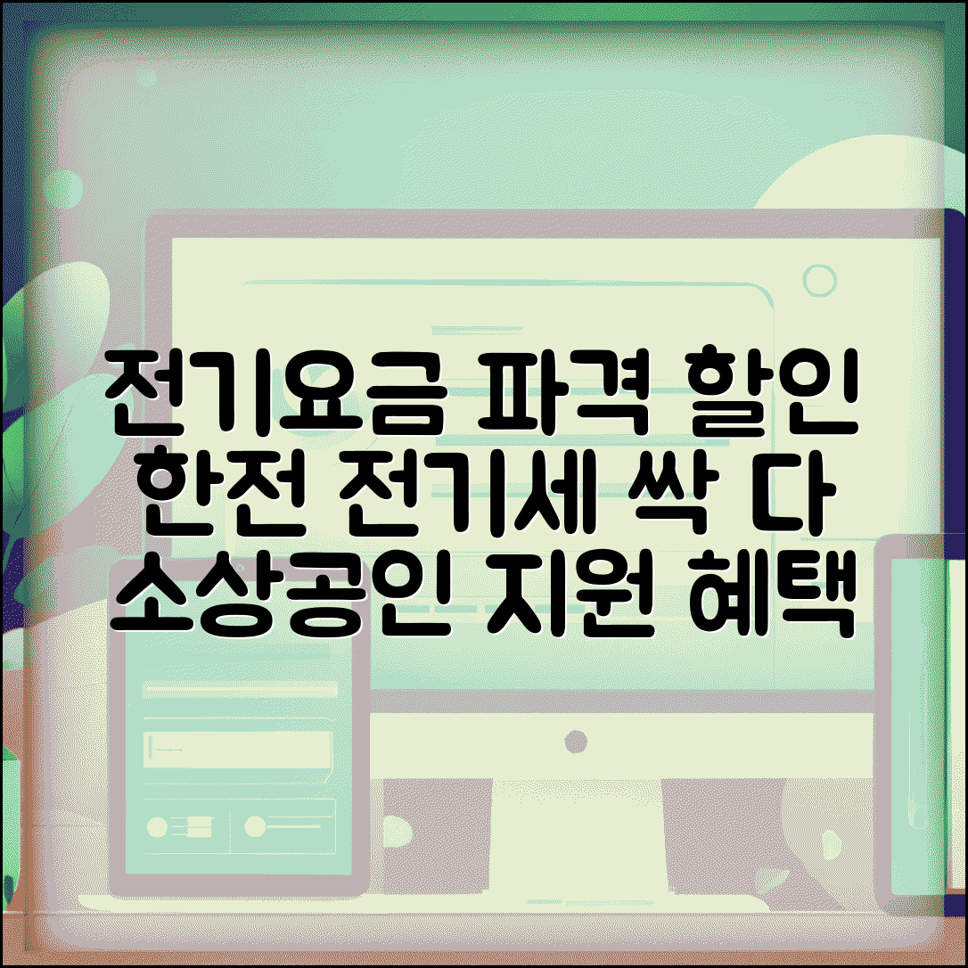 전기요금 감면 신청 | 한전 전기세 할인 | 소상공인 전기요금 지원