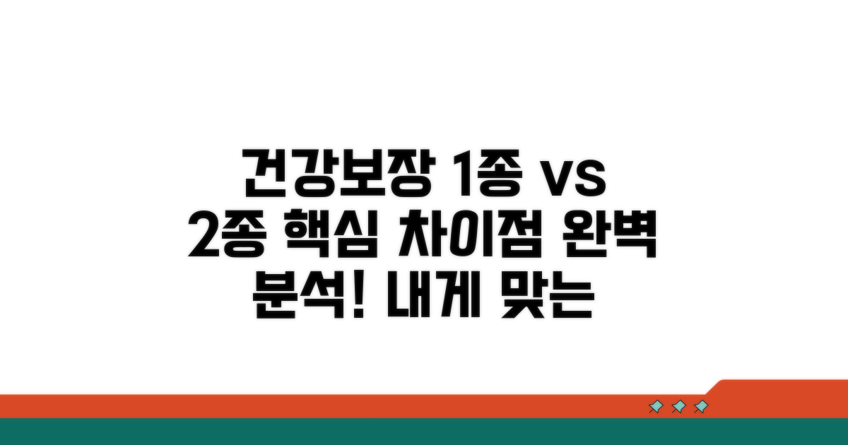 건강 보장 혜택: 1종과 2종의 차이
