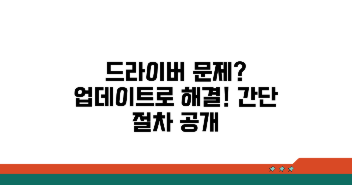 드라이버 업데이트를 통한 문제 해결 절차