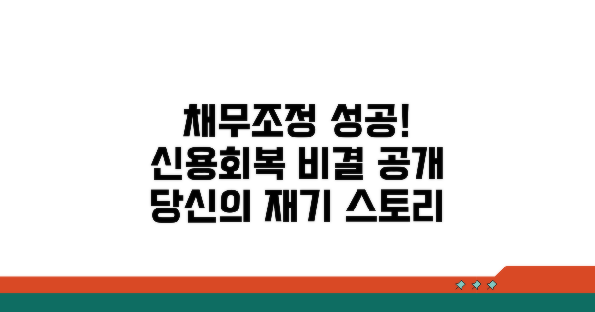 채무조정 성공 신용회복 비결