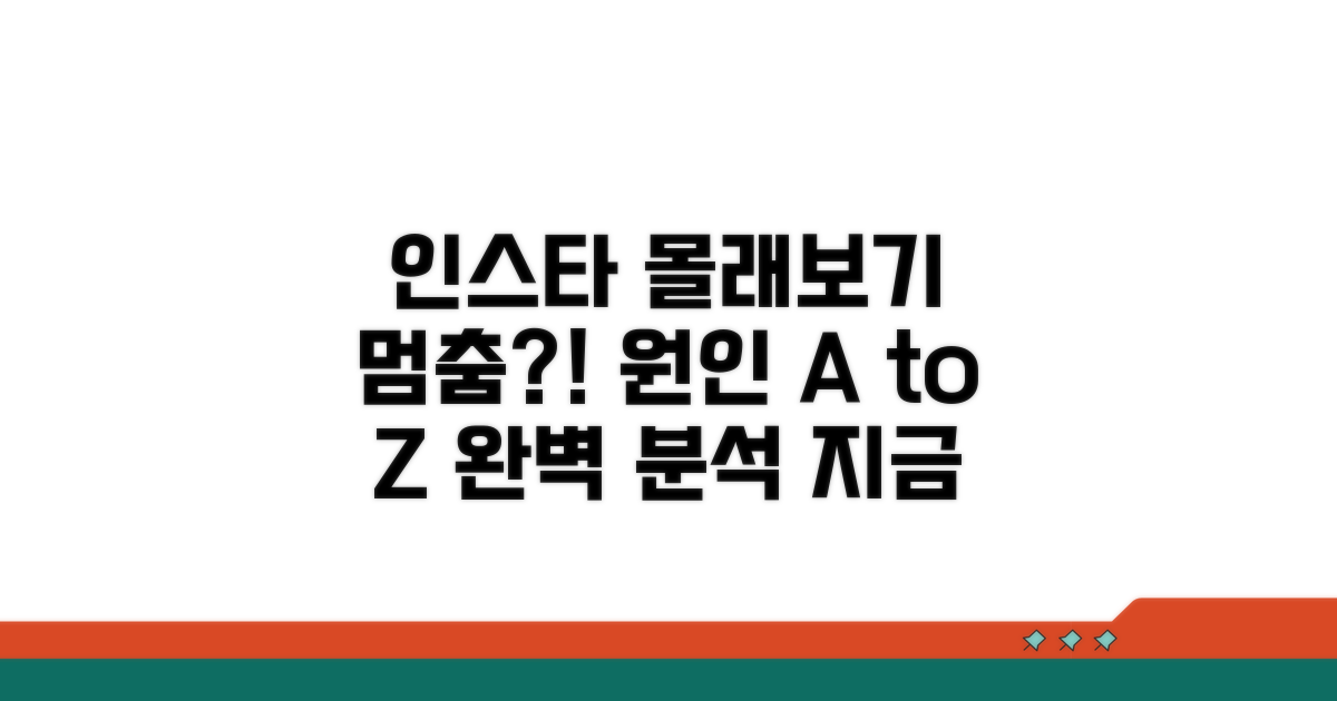 인스타 몰래보기 정지 원인 분석