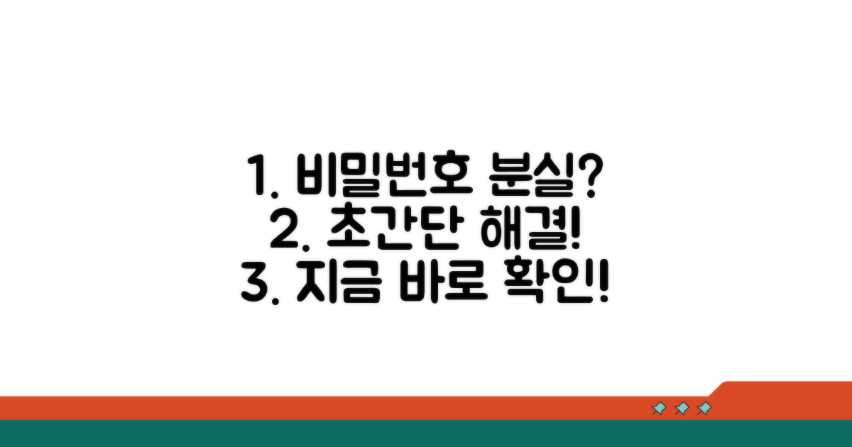 비밀번호 분실 시 대처법