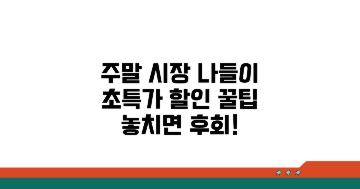 주말 나들이, 시장 할인 꿀팁
