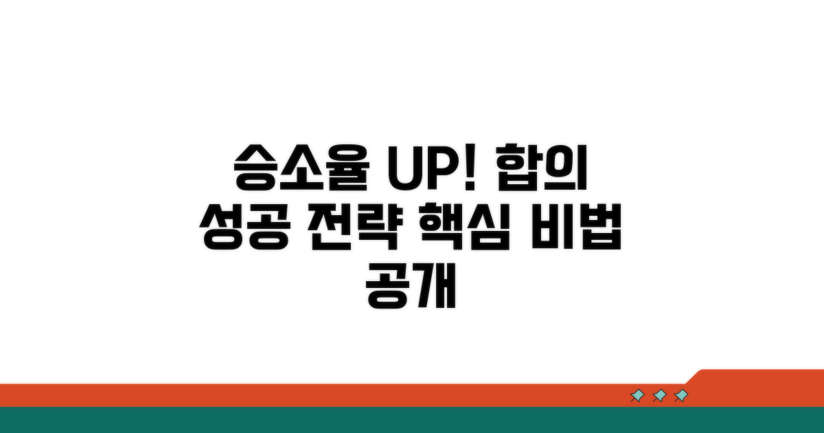 합의 및 승소율 높이는 핵심 전략