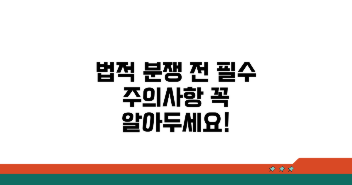 소송 전 알아야 할 필수 주의사항