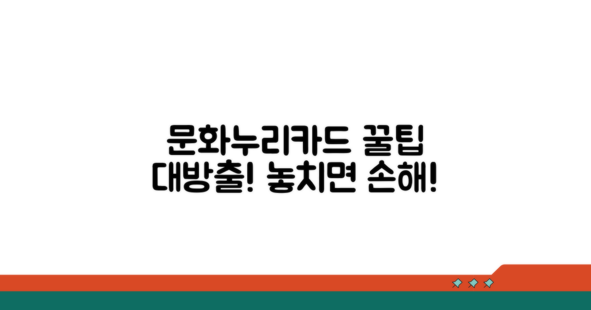 문화누리카드 이용 꿀팁 모음