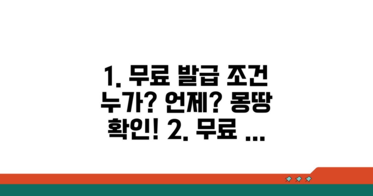 무료 발급 조건과 대상 확인
