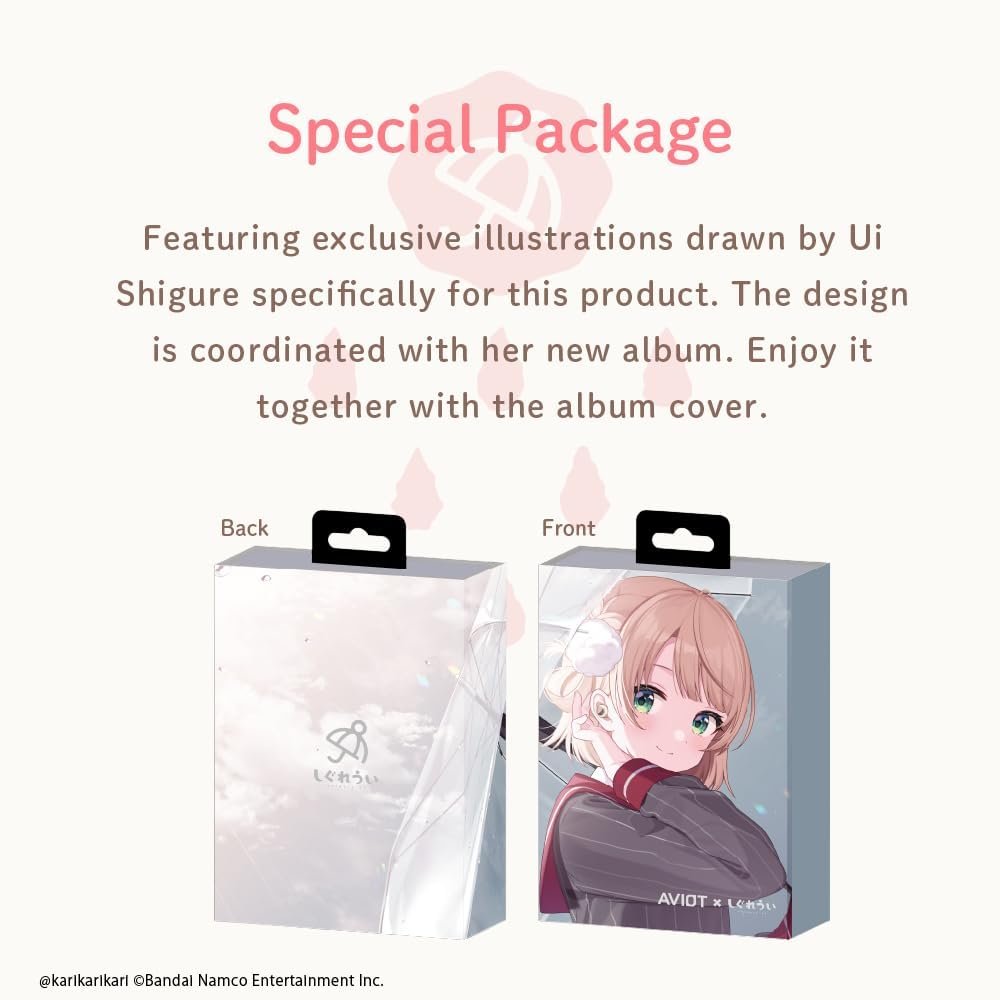 AVIOT Vtuber Ui Shigure 무선 이어버드 TE-D01v-SGR 공식 라이선스 에디션 스페셜 패키지 디자인 일본어 음성 노이즈 캔슬링, Aogiri High School 상세 이미지 1