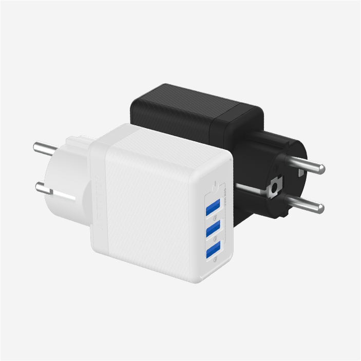 3포트 퀵차지3.0 GaN 접지 고속 멀티 충전기 54W GQ110 1개+1개 상세 이미지 1