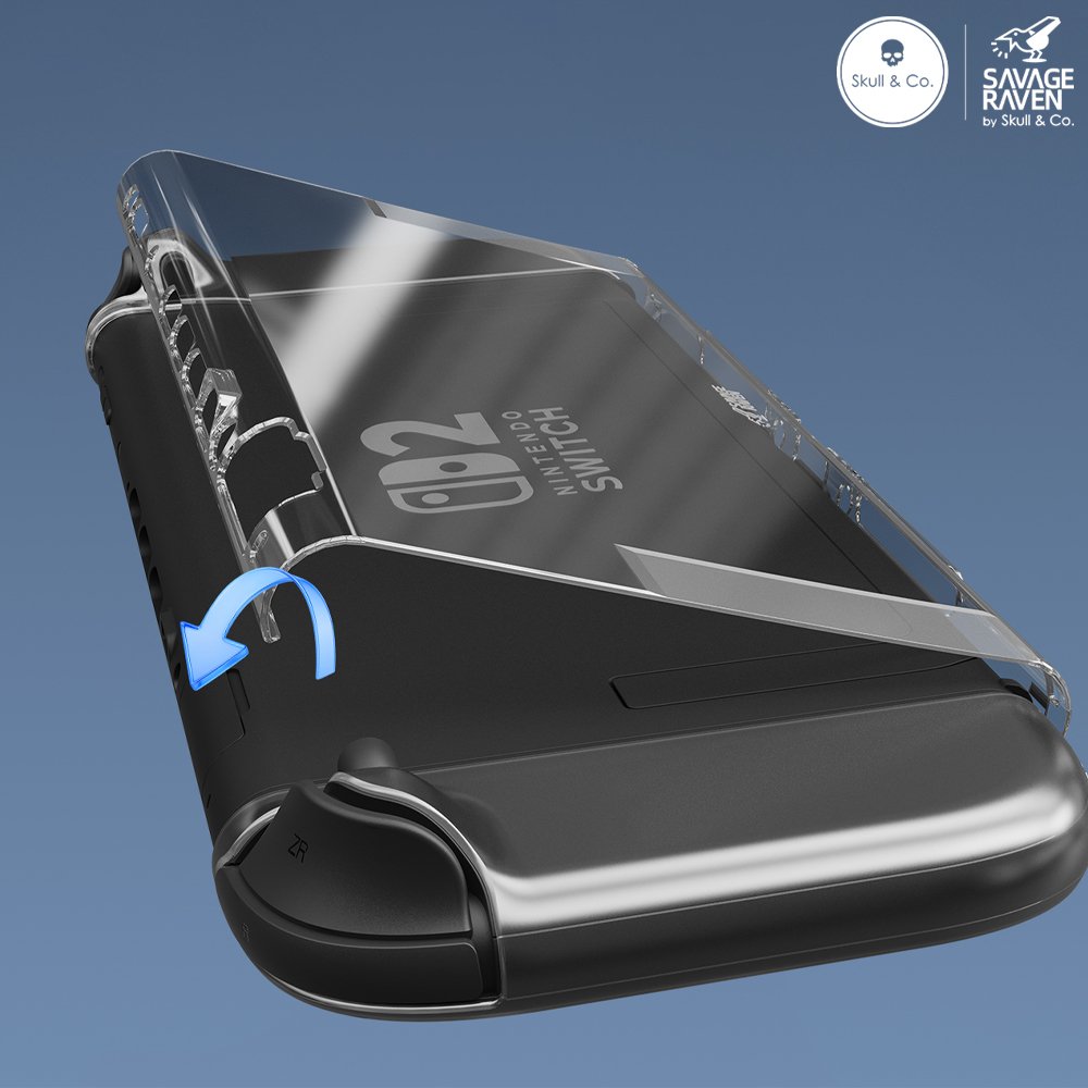 닌텐도 스위치2 케이스 투명 스컬앤코 스플릿 풀커버 케이스 상세 이미지 2