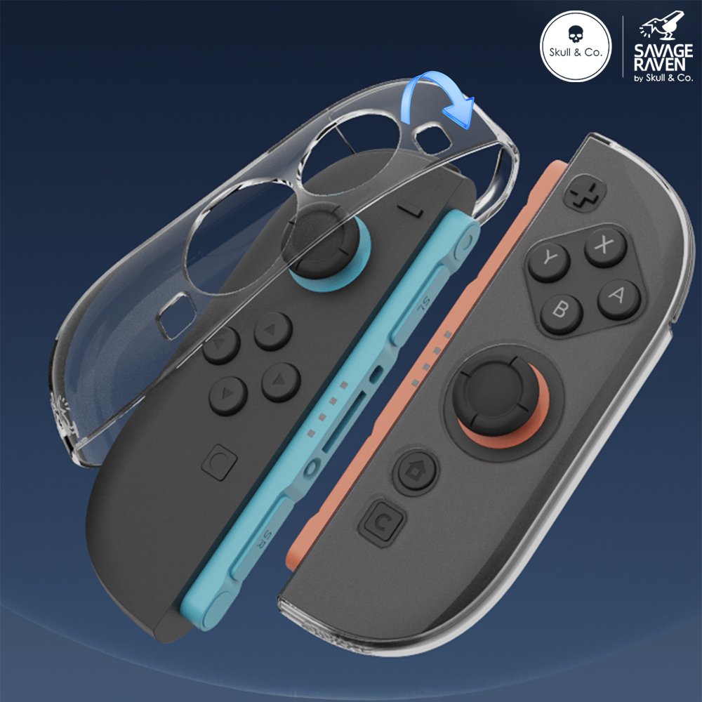 닌텐도 스위치2 케이스 투명 스컬앤코 스플릿 풀커버 케이스 상세 이미지 1