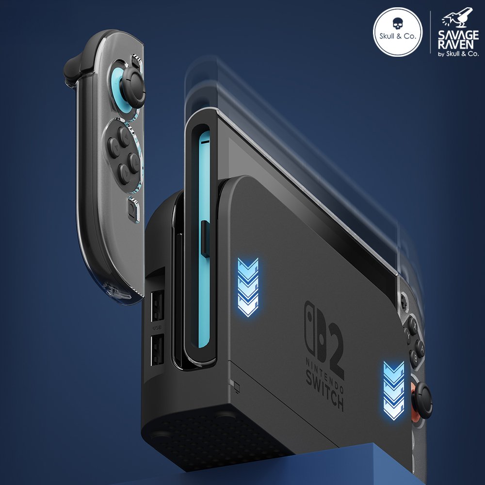 닌텐도 스위치2 케이스 투명 스컬앤코 스플릿 풀커버 케이스 상세 이미지 2