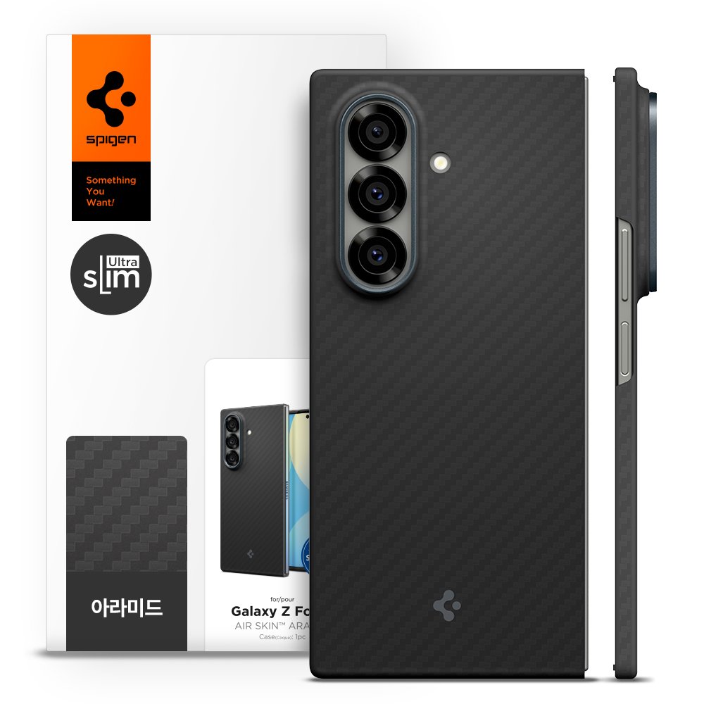 갤럭시 케이스 초슬림 카본 에어스킨 아라미드 블랙, 갤럭시Z 폴드7 상세 이미지 1