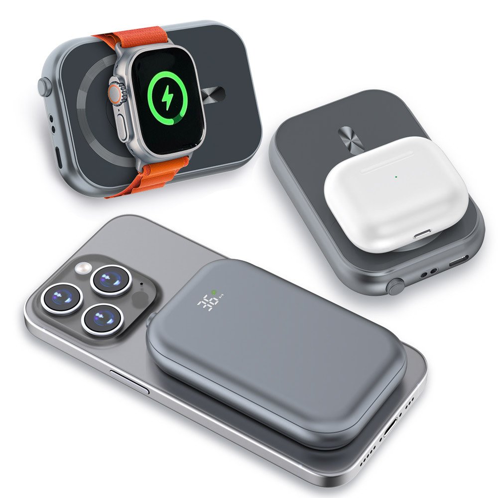 갤럭시 아이폰 애플워치 3in1 맥세이프 20W C타입 PD고속 충전 보조배터리 MF10K 상세 이미지 1