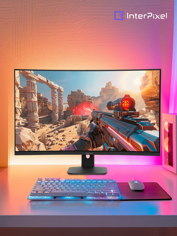 인터픽셀 IPQ3245 QHD FAST VA 180Hz커브드 게이밍모니터 80~81cm(32인치), 무결점 상세 이미지 1