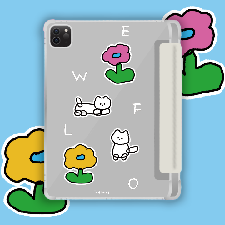 플라워냥이 갤럭시탭 S9 FE 플러스 S9 플러스 펜슬 수납보호 케이스 상세 이미지 2