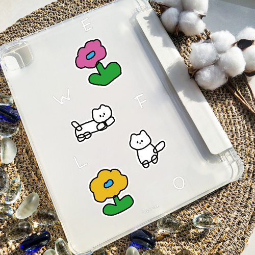 플라워냥이 갤럭시탭 S9 FE 플러스 S9 플러스 펜슬 수납보호 케이스 상세 이미지 1