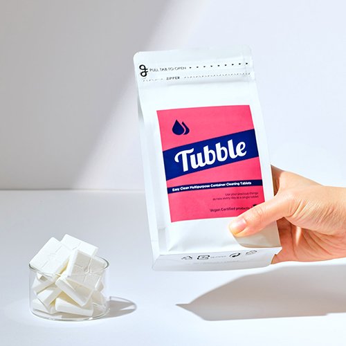 터블 텀블러 세척 세정제 발포 클리너 대용량 비건 세제 8g 100개입 상세 이미지 2