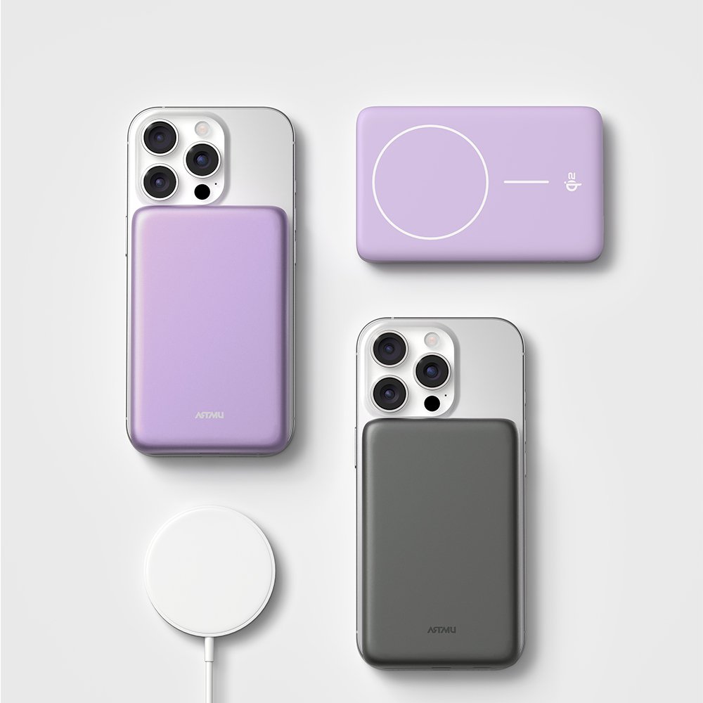 Qi2 15W 맥세이프 슬림 고속 보조배터리 10000mAh QB210 그레이 상세 이미지 1