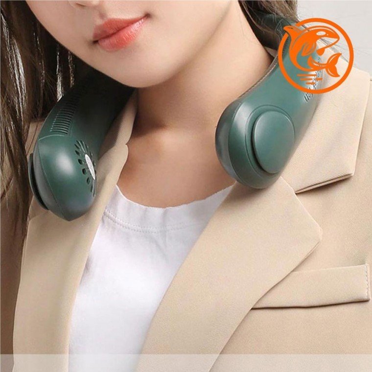 휴대용 경량 목걸이 팬 여름 쿨링 선풍기 핸즈프리 블루투스 바람기기 상세 이미지 1