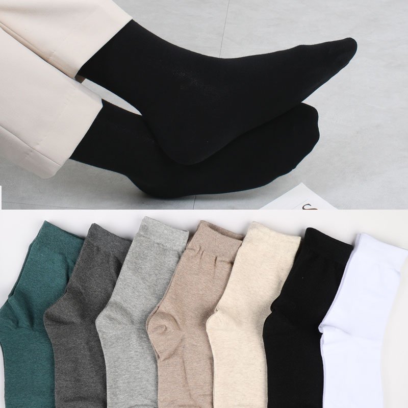 남자양말 무지 중목 10켤레세트 신사 정장 패션 국산 상세 이미지 1