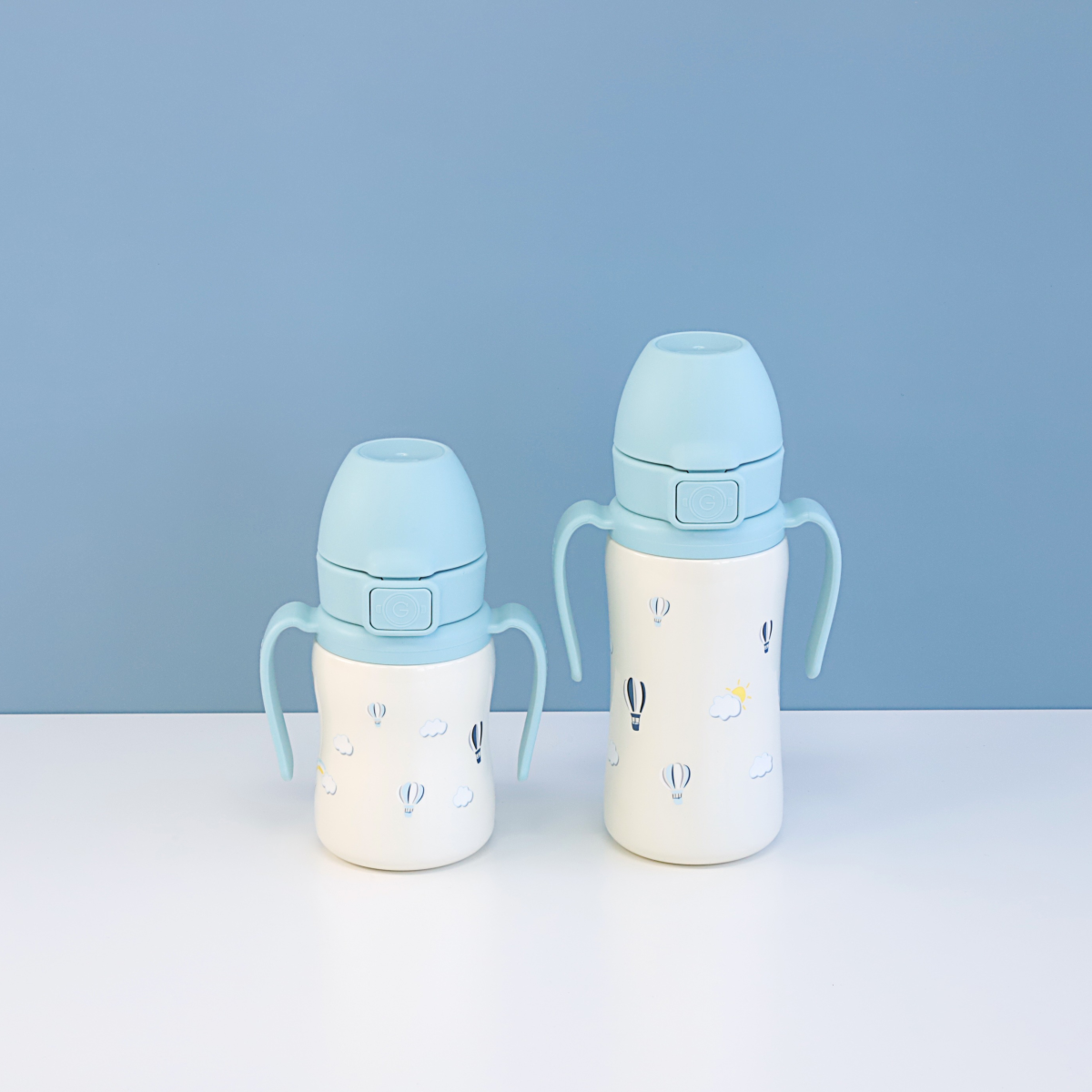 그로미미 아기 스텐 빨대컵 원터치 스카이벌룬 200ml 상세 이미지 2