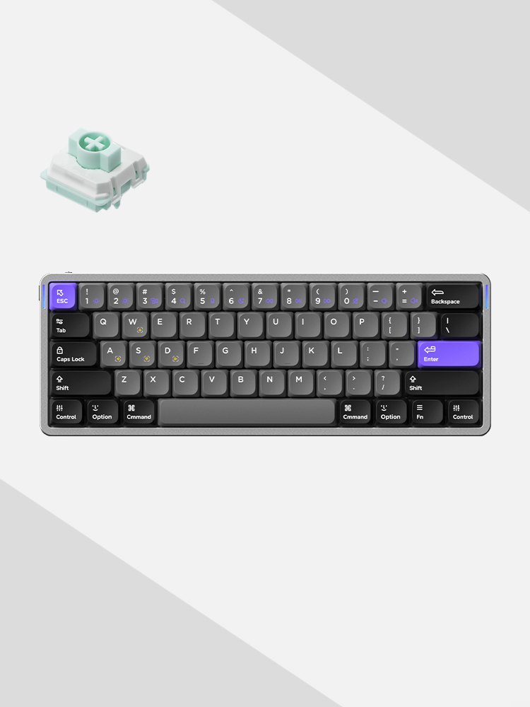 NUPHY AIR60 HE 기계식키보드 래피드 트리거 게이밍 스페이스 실버, 자석축(제이드 프로) 상세 이미지 1